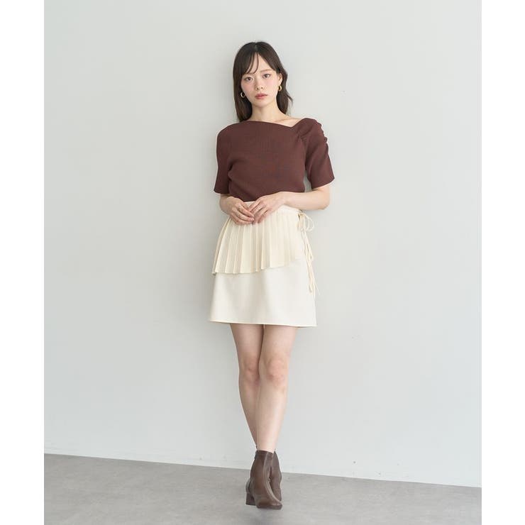 アシメネックリブニットプルオーバー | earth music&ecology  | 詳細画像17 