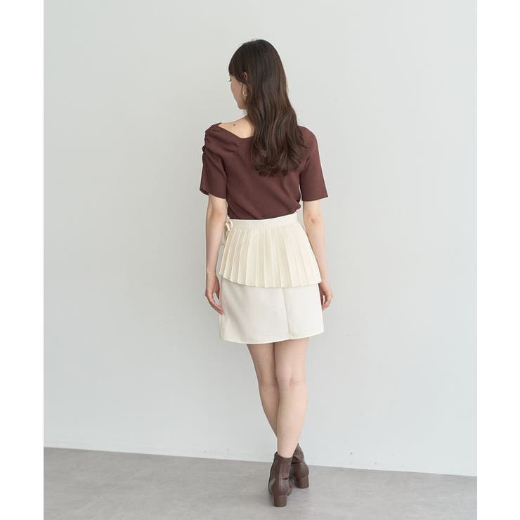 アシメネックリブニットプルオーバー | earth music&ecology  | 詳細画像19 