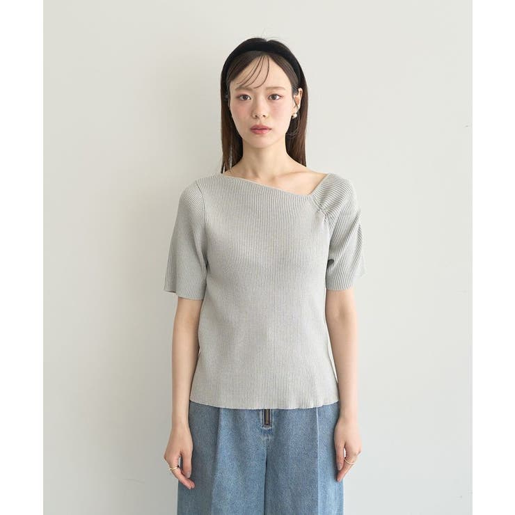 アシメネックリブニットプルオーバー | earth music&ecology  | 詳細画像20 