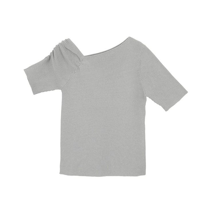 アシメネックリブニットプルオーバー | earth music&ecology  | 詳細画像25 