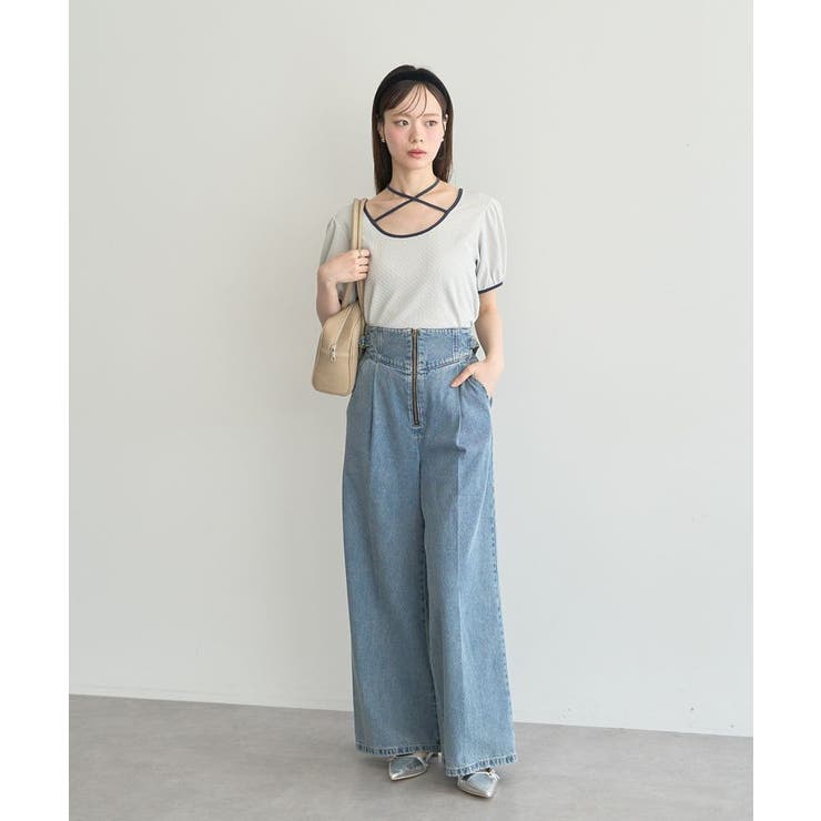 マルチウェイ配色リボンカットプルオーバー | earth music&ecology  | 詳細画像12 