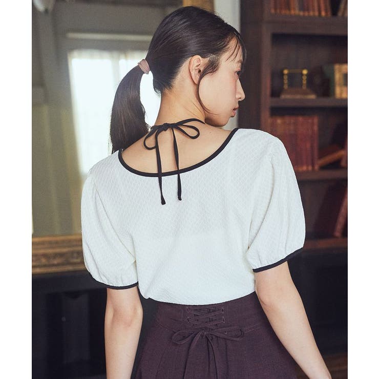 マルチウェイ配色リボンカットプルオーバー | earth music&ecology  | 詳細画像2 