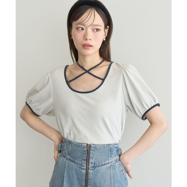 ミント | マルチウェイ配色リボンカットプルオーバー | earth music&ecology 