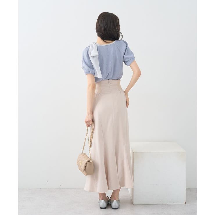 アシメ肩リボンカットソー | earth music&ecology  | 詳細画像7 