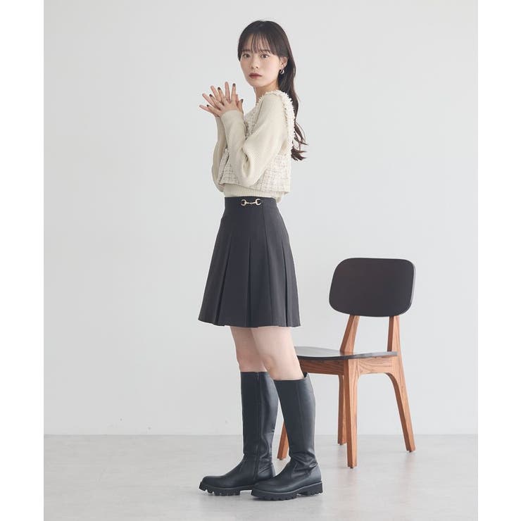 フリンジツイードビスチェ | earth music&ecology  | 詳細画像10 