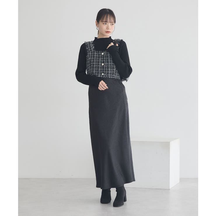 フリンジツイードビスチェ | earth music&ecology  | 詳細画像14 