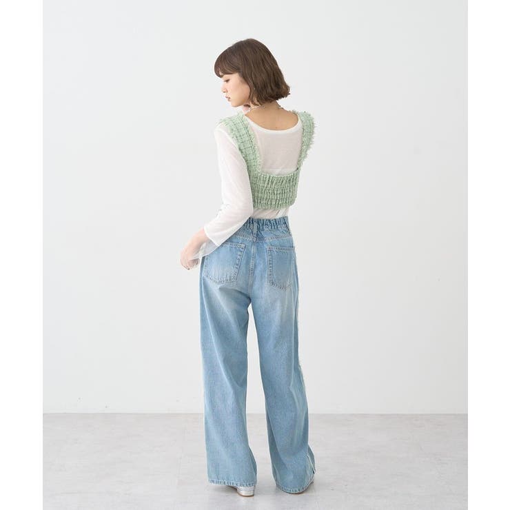 フリンジツイードビスチェ | earth music&ecology  | 詳細画像7 