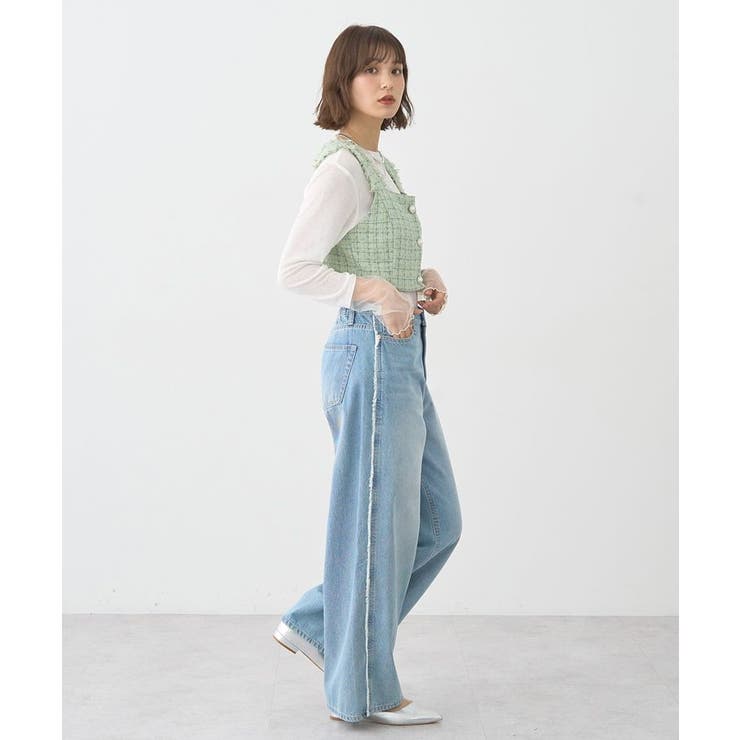 フリンジツイードビスチェ | earth music&ecology  | 詳細画像6 