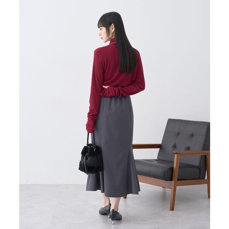 フロントジップマーメイドスカート | earth music&ecology  | 詳細画像12 