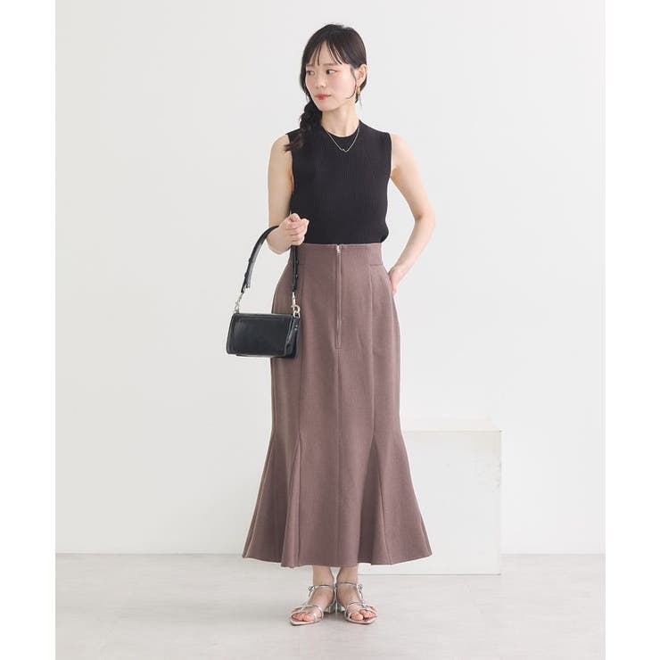 フロントジップマーメイドスカート | earth music&ecology  | 詳細画像18 