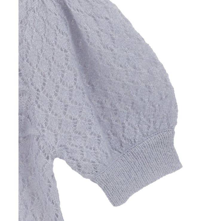 キャットヤーン透かし編みニットプルオーバー | earth music&ecology  | 詳細画像26 