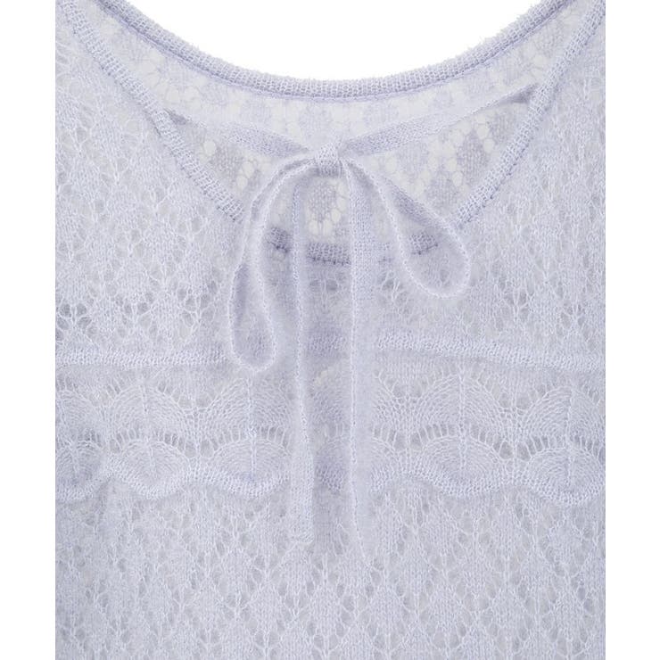 キャットヤーン透かし編みニットプルオーバー | earth music&ecology  | 詳細画像28 