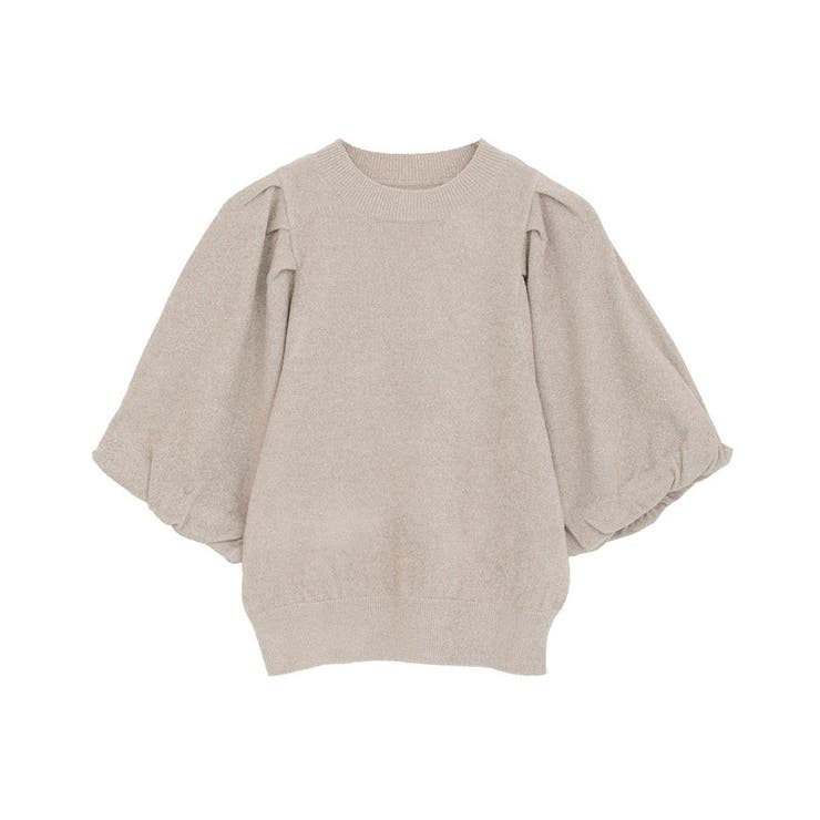 ラメモールパフスリニットプルオーバー | earth music&ecology  | 詳細画像31 