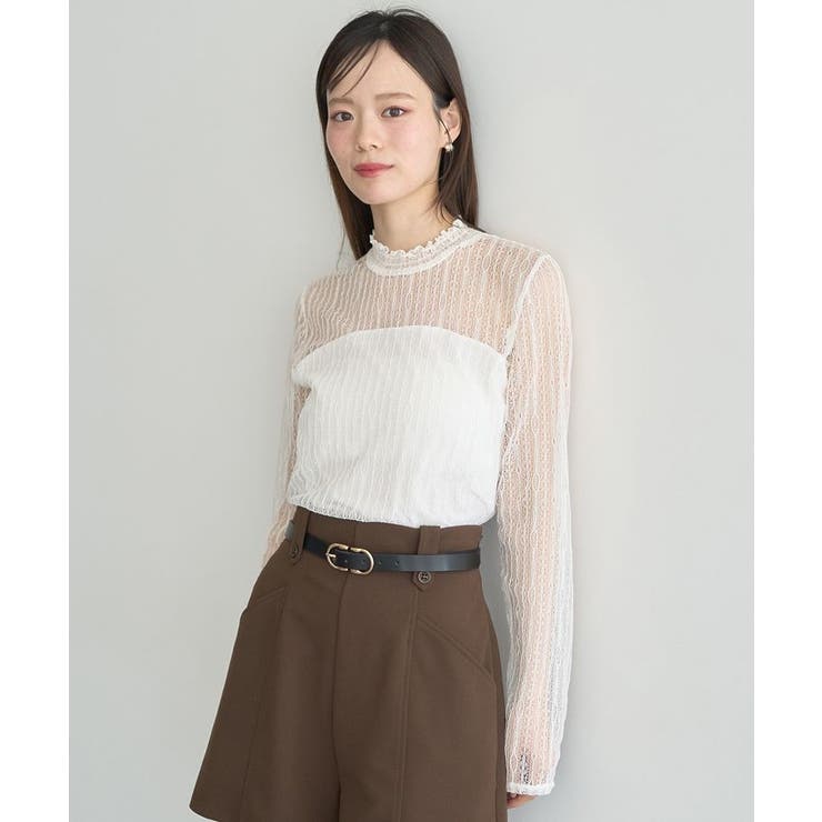 レースドッキングプルオーバー | earth music&ecology  | 詳細画像10 