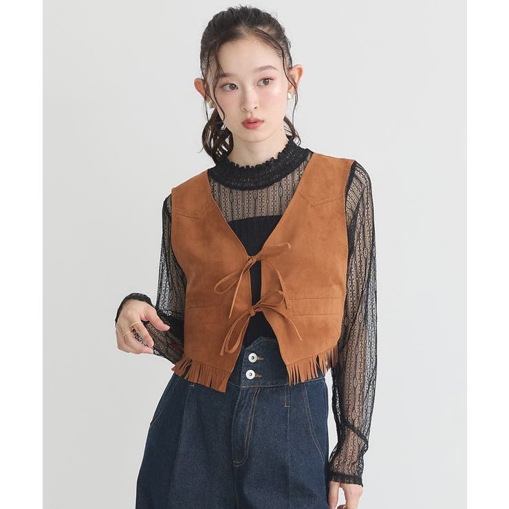 レースドッキングプルオーバー | earth music&ecology  | 詳細画像15 