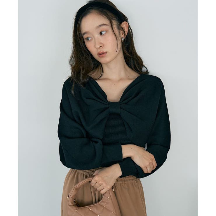 【WEB限定】リボンニットアンサンブル | earth music&ecology  | 詳細画像8 