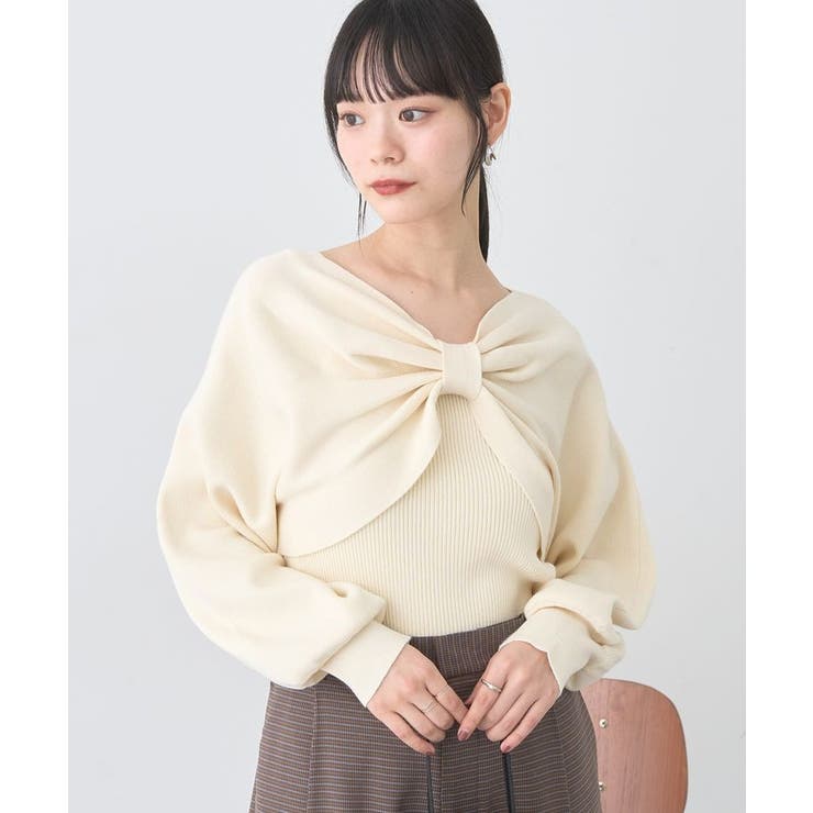 【WEB限定】リボンニットアンサンブル | earth music&ecology  | 詳細画像29 