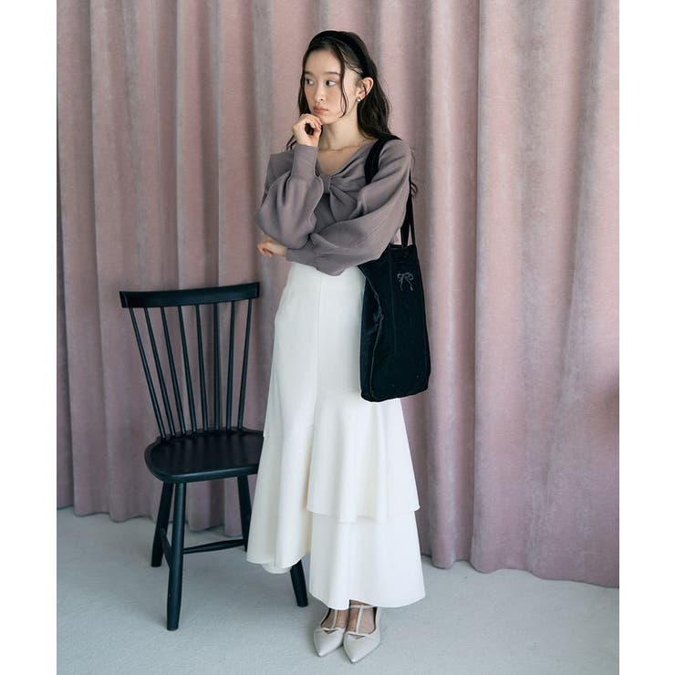 【WEB限定】リボンニットアンサンブル | earth music&ecology  | 詳細画像5 