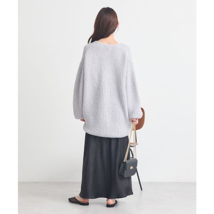 スパンコールブークレカーディガン | earth music&ecology  | 詳細画像9 