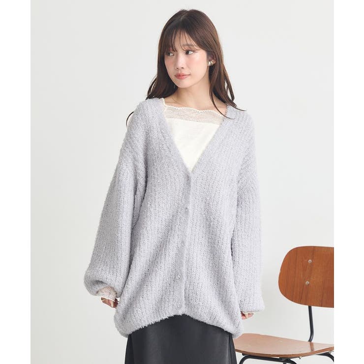 スパンコールブークレカーディガン | earth music&ecology  | 詳細画像18 