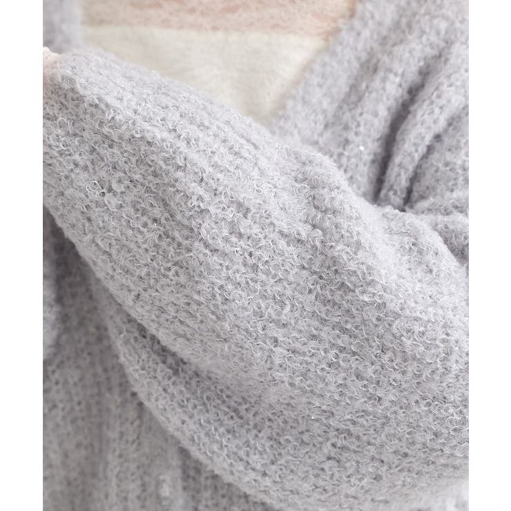 スパンコールブークレカーディガン | earth music&ecology  | 詳細画像22 