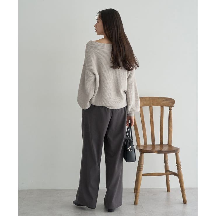 パウダーシャギー畦プルオーバー | earth music&ecology  | 詳細画像35 