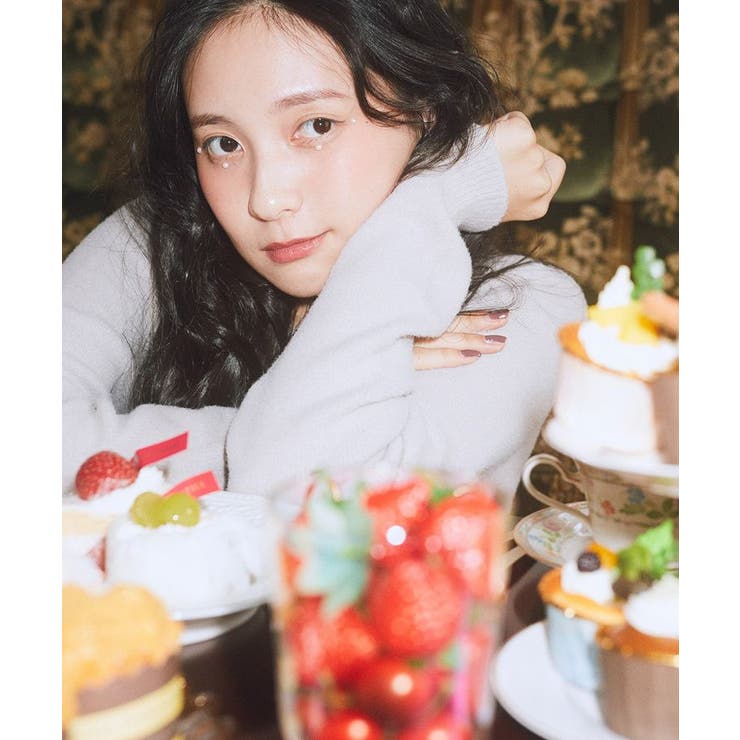 パウダーシャギークルーネックカーディガン | earth music&ecology  | 詳細画像13 