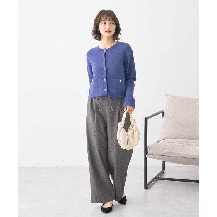 パウダーシャギークルーネックカーディガン | earth music&ecology  | 詳細画像35 