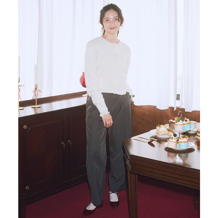 パウダーシャギークルーネックカーディガン | earth music&ecology  | 詳細画像7 