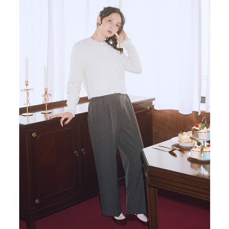 パウダーシャギークルーネックカーディガン | earth music&ecology  | 詳細画像8 