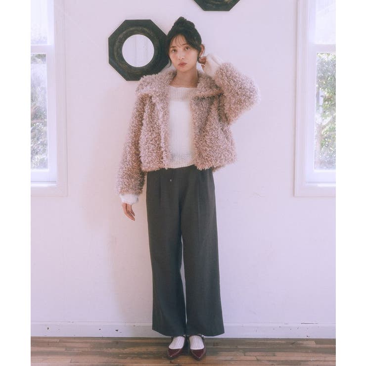 プードルファーショートブルゾン | earth music&ecology  | 詳細画像11 