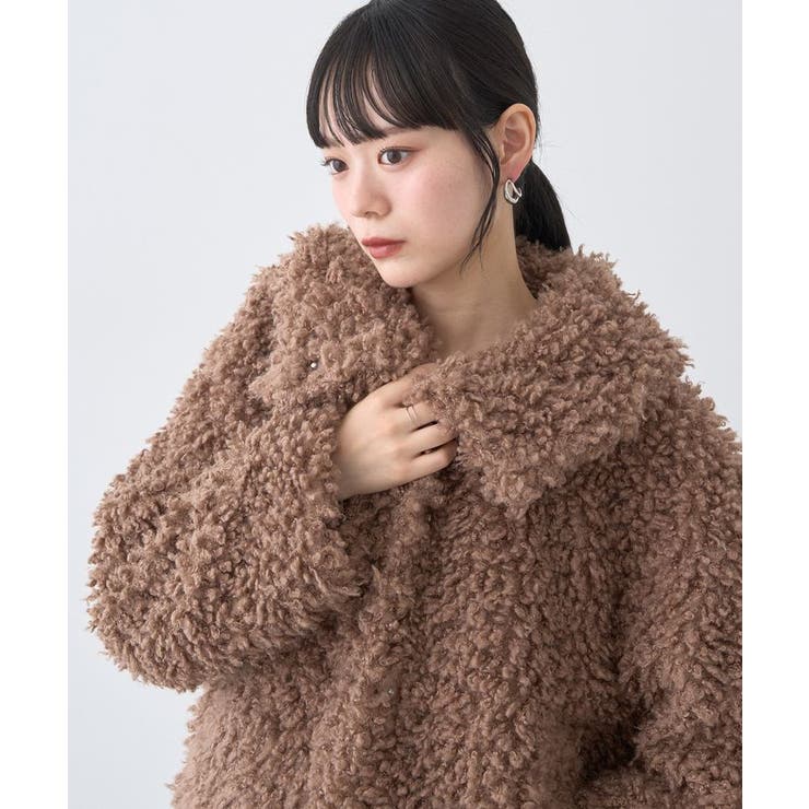 プードルファーショートブルゾン | earth music&ecology  | 詳細画像30 