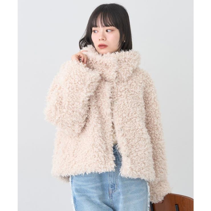 プードルファーショートブルゾン | earth music&ecology  | 詳細画像12 