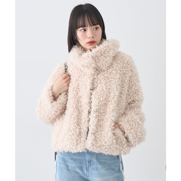 プードルファーショートブルゾン | earth music&ecology  | 詳細画像13 