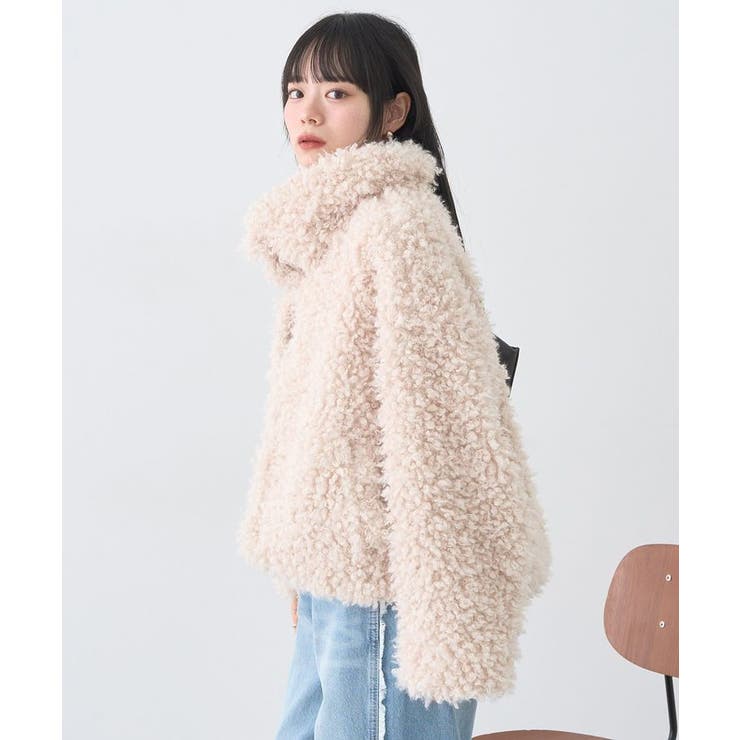 プードルファーショートブルゾン | earth music&ecology  | 詳細画像14 