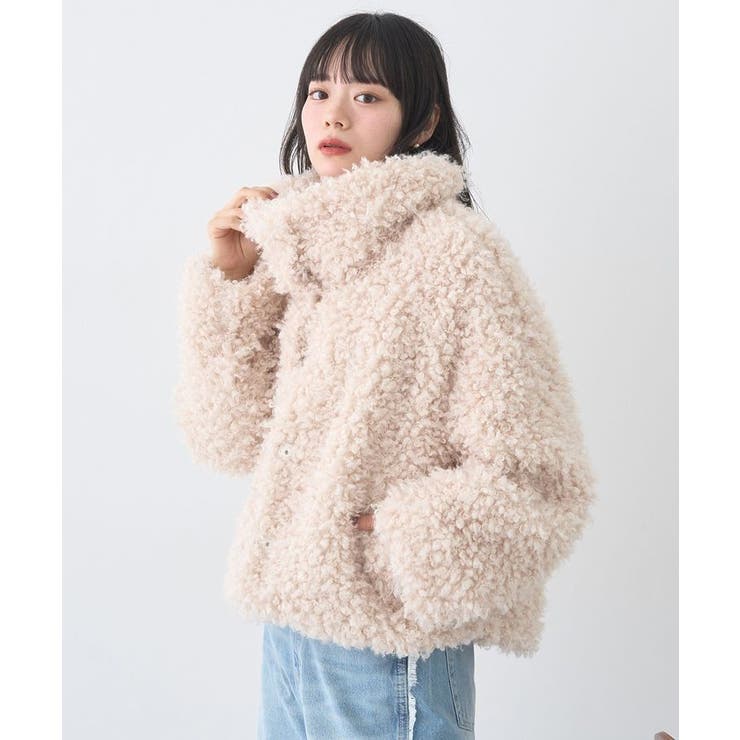 プードルファーショートブルゾン | earth music&ecology  | 詳細画像15 