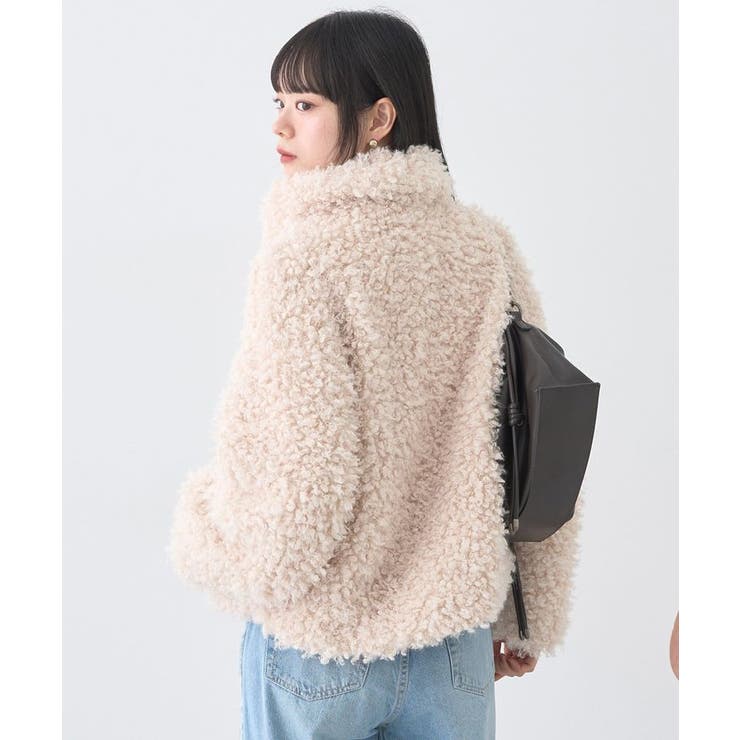 プードルファーショートブルゾン | earth music&ecology  | 詳細画像16 