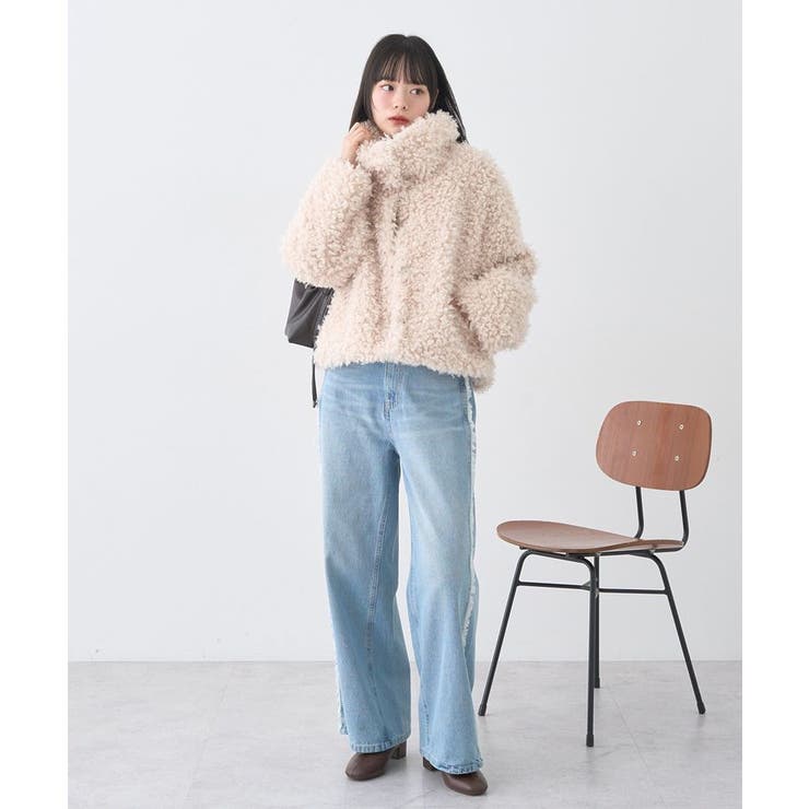 プードルファーショートブルゾン | earth music&ecology  | 詳細画像17 