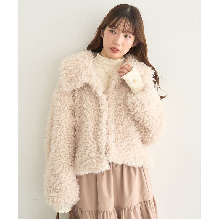 プードルファーショートブルゾン | earth music&ecology  | 詳細画像22 