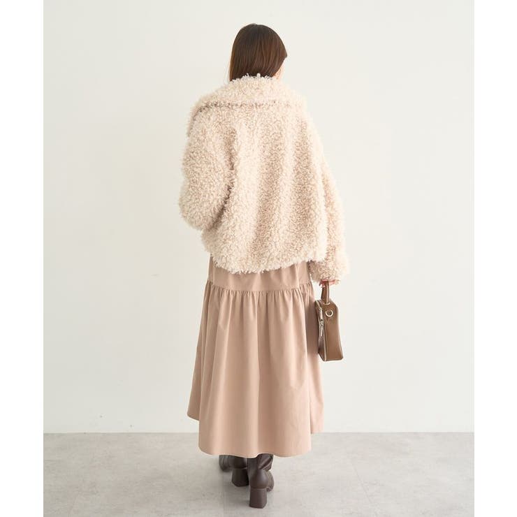 プードルファーショートブルゾン | earth music&ecology  | 詳細画像25 