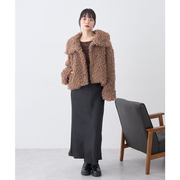 プードルファーショートブルゾン | earth music&ecology  | 詳細画像27 