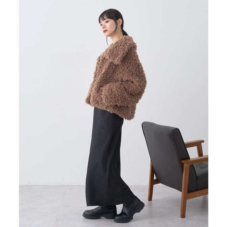 プードルファーショートブルゾン | earth music&ecology  | 詳細画像28 