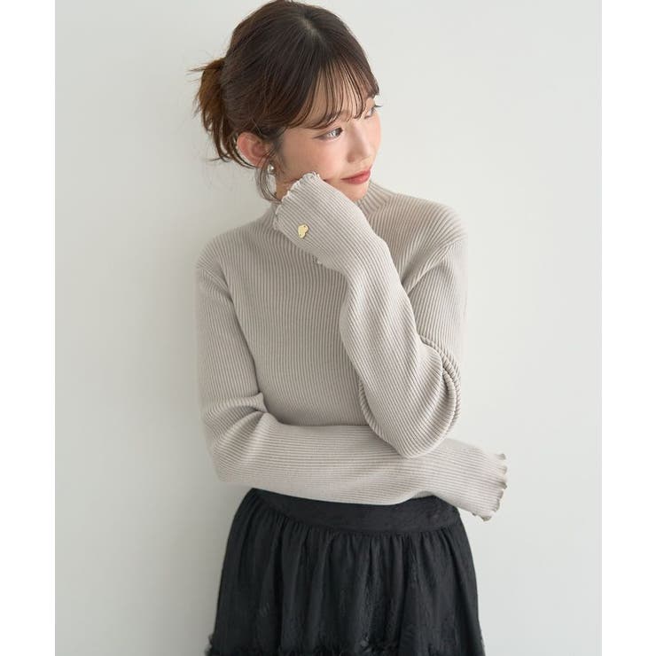 ハートプレートリブニットプルオーバー | earth music&ecology  | 詳細画像10 