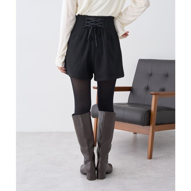 バックレースアップショートパンツ | earth music&ecology  | 詳細画像7 