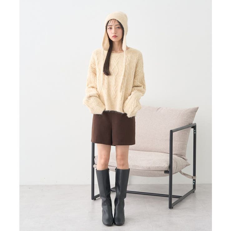 バックレースアップショートパンツ | earth music&ecology  | 詳細画像36 