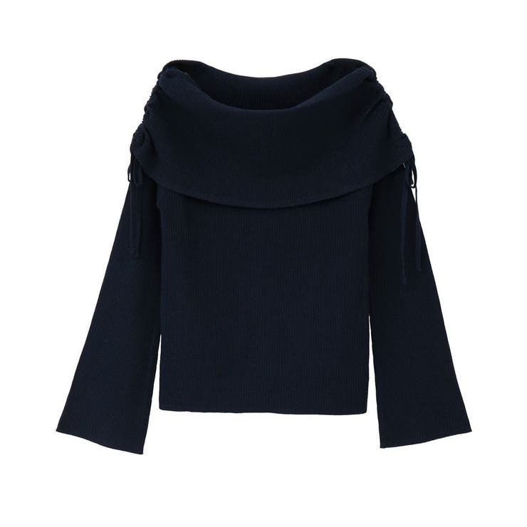 リボンギャザーオフショルニットプルオーバー | earth music&ecology  | 詳細画像20 