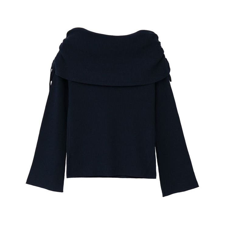 リボンギャザーオフショルニットプルオーバー | earth music&ecology  | 詳細画像21 