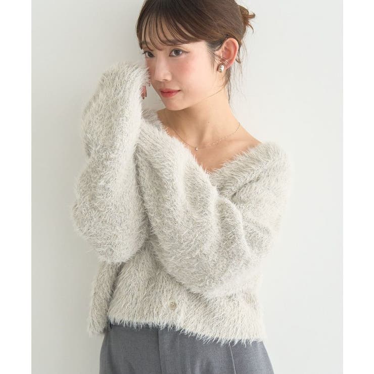 ミックスカラーラメニットカーディガン | earth music&ecology  | 詳細画像12 