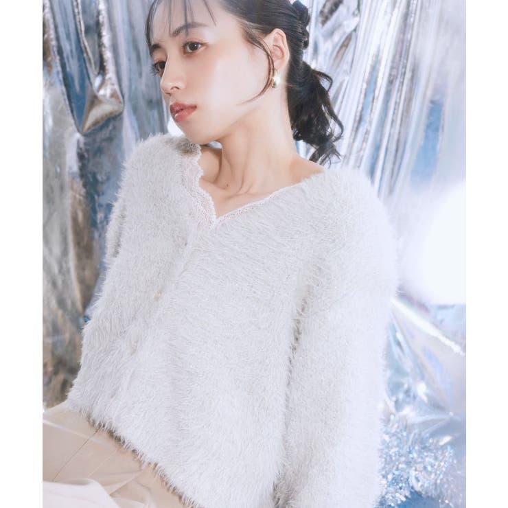 ミックスカラーラメニットカーディガン | earth music&ecology  | 詳細画像2 