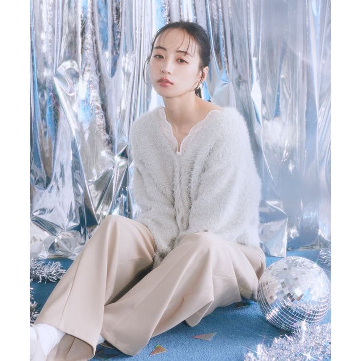 ミックスカラーラメニットカーディガン | earth music&ecology  | 詳細画像4 